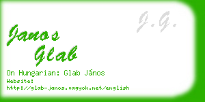 janos glab business card