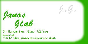 janos glab business card